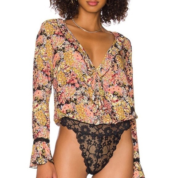 Free People NWT Heat Wave Bodysuit Midnight Combo Size Small - Picture 3 of 11
